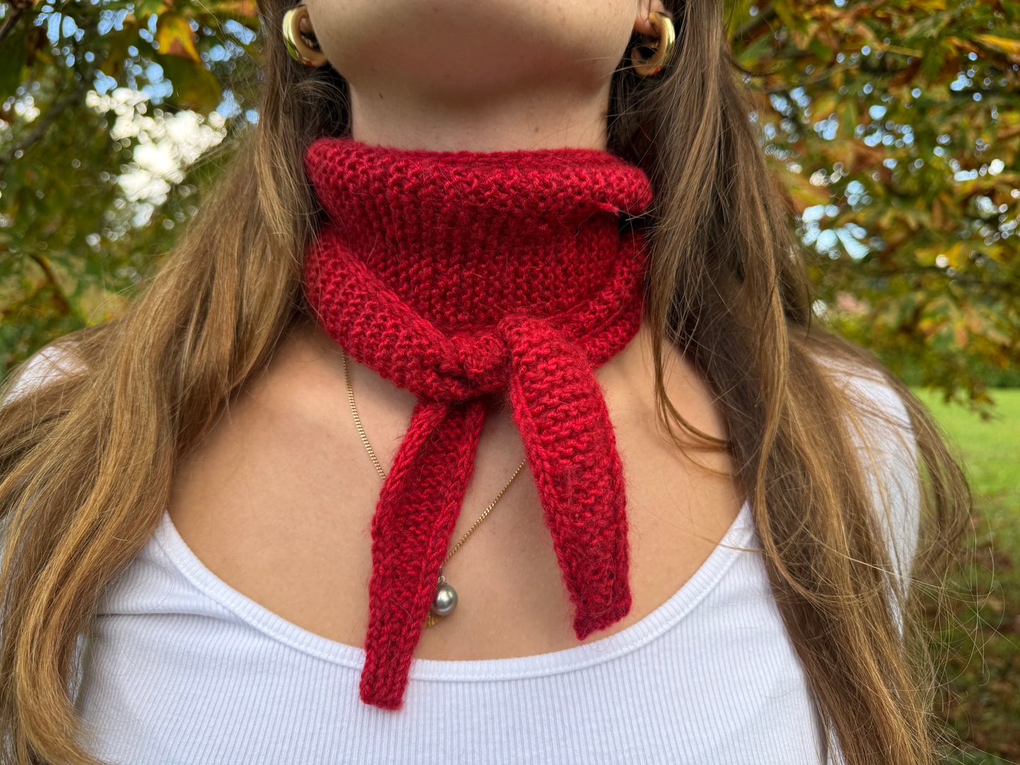 Écharpe tricotée façon scandinave