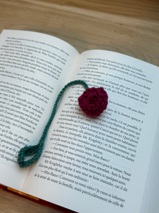 La rose - marque page