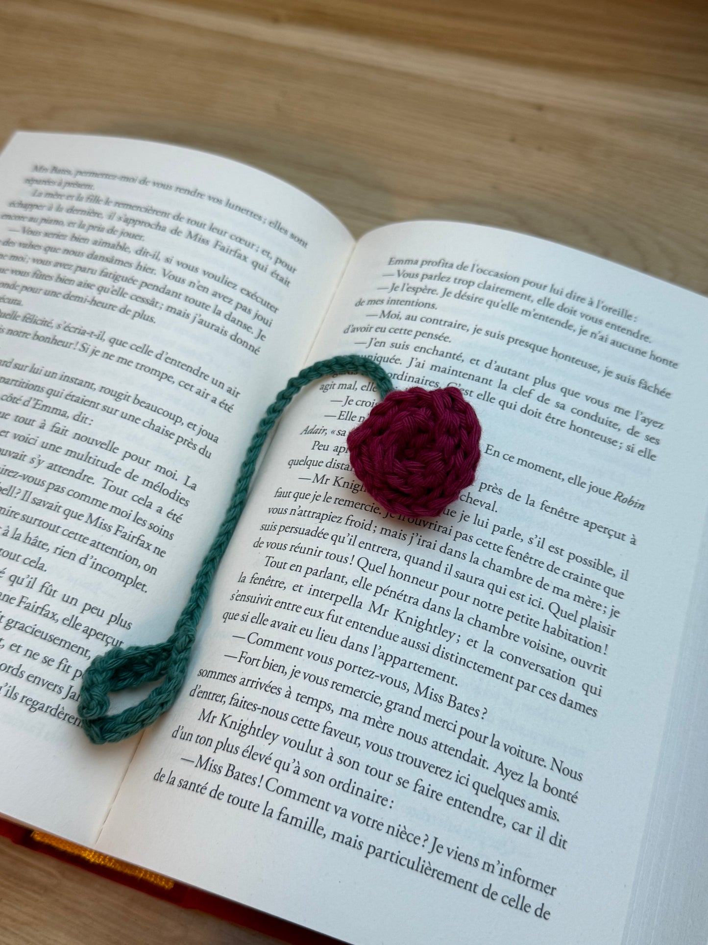 La rose - marque page